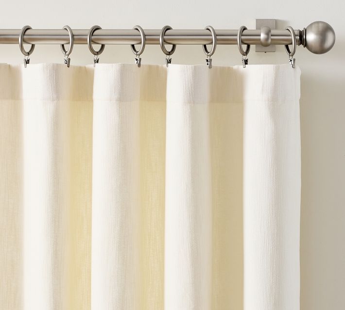 Pottery Barn Tassel fashion Trim Textured Curtain Panel set of 2 50 by 96