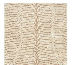 Open Box:Zebra Tufted Rug, 5x8, Sand Multi