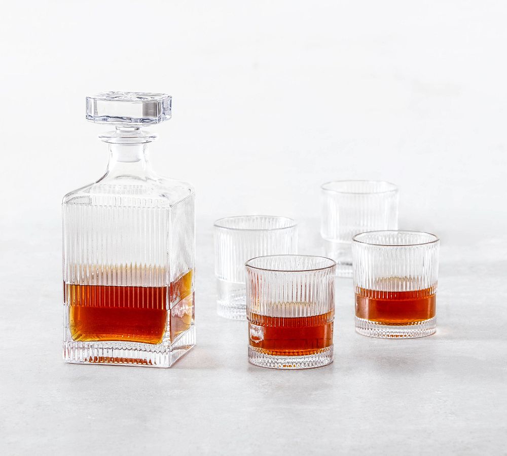No-Ho Decanter &amp; Double Old Fashioned Glasses, Set of 4