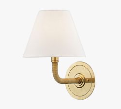 Caspar Metal &amp; Rattan Sconce (8&quot;)