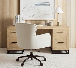 Willem Upholstered Swivel Desk Chair