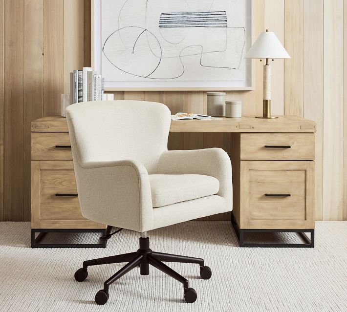 Willem Upholstered Swivel Desk Chair