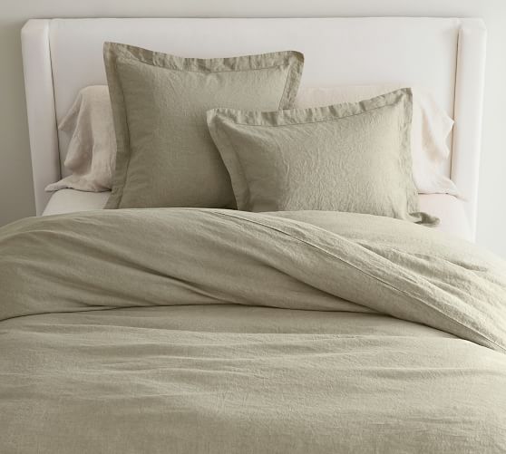 Pottery store barn Belgian Linen Waffle Duvet queen