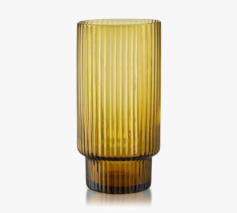 Carousel Highball Glasses, Set of 4 - Amber