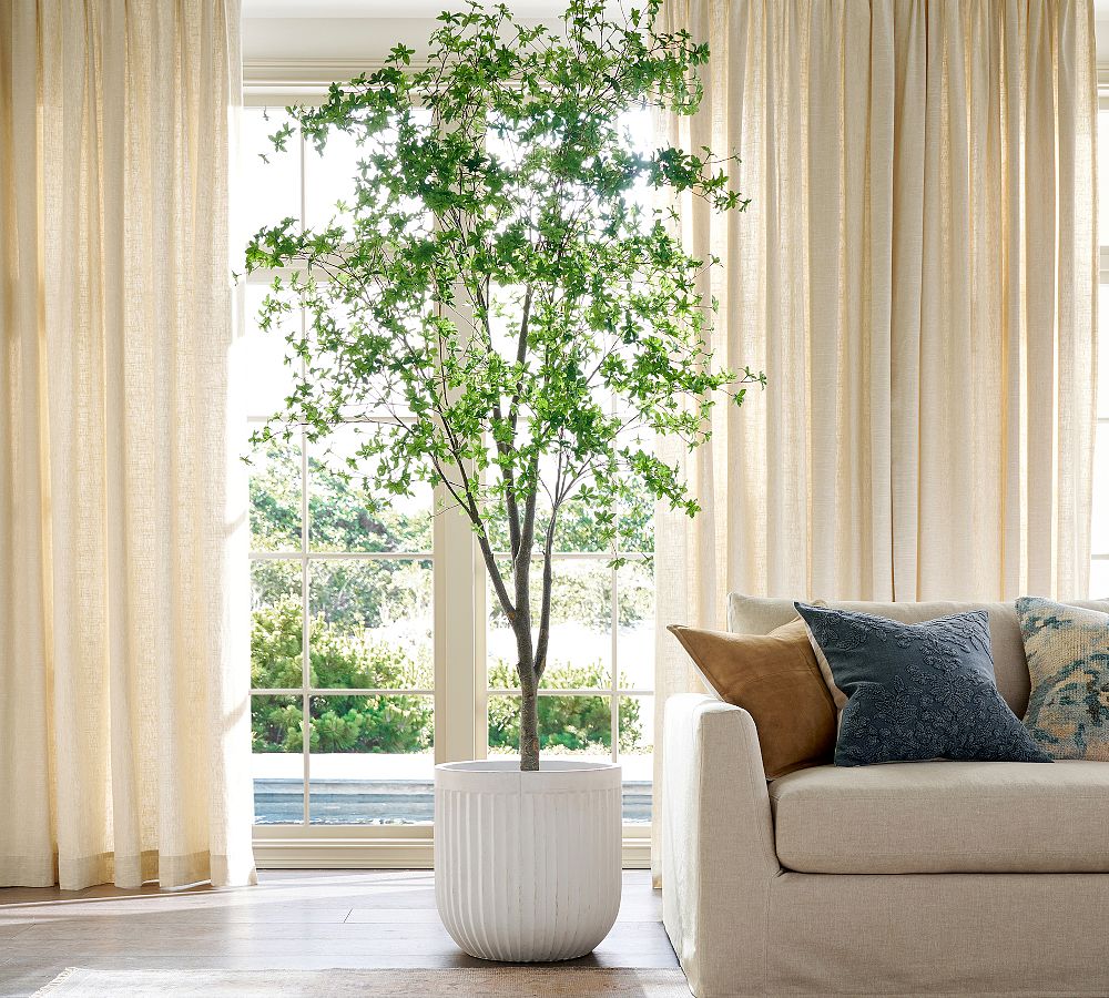 Faux Potted Gypsophilia Tree