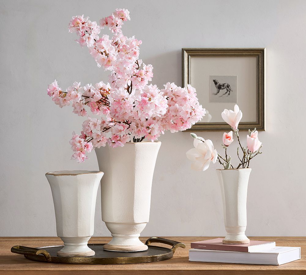 Ceramic Faceted Vase Collection