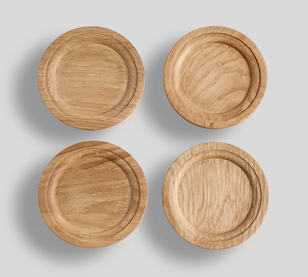 Oak Wood Coasters - Set of 4