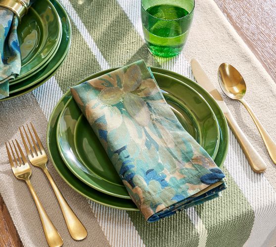 Lush Botanical Cotton/Linen Napkins - Set of 4