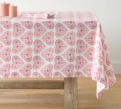 Heart Organic Cotton Tablecloth