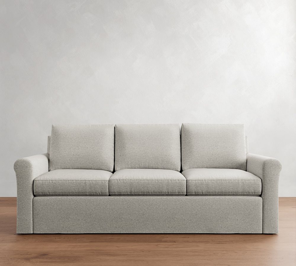 Cameron Modern Roll Arm Slipcovered Sofa  (63&quot;&ndash;98&quot;)