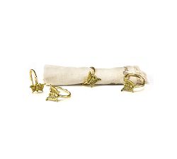 Handformed Butterfly Napkin Rings, Set of 4