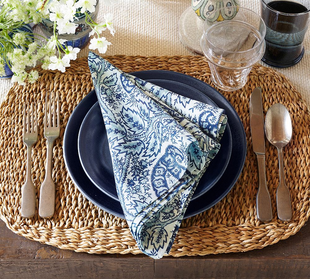 Karina Paisley Organic Cotton Napkins - Set of 4