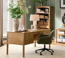 Carson Upholstered Swivel Desk Chair