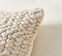 Chunky Sweater Knit Outdoor Pillow