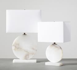 Zoe Alabaster Table Lamp (19&quot;-24&quot;)