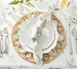 Monique Lhuillier Lily of the Valley Embossed Stoneware Salad Plates - Set of 4