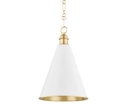 Ruby Metal Tapered Pendant (12.5&quot;)