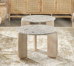 Elmdale Round Terrazzo Coffee Table (28&quot;)