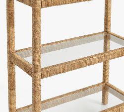 Malibu Glass Shelves Bookcase (34&quot;)
