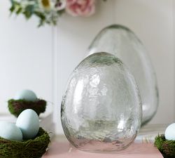 Recycled Hammered Glass Eggs