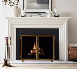 Vail Mesh Fireplace Screen with Doors
