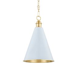 Ruby Metal Tapered Pendant (12.5&quot;)