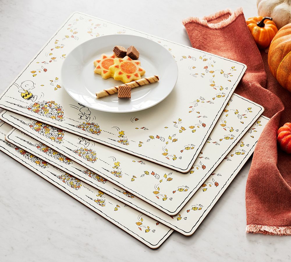 Peanuts&#8482; Fall Leaves Cork Placemats - Set of 4
