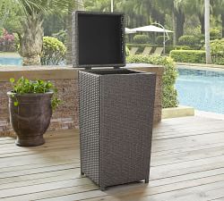 Benson Outdoor Wicker Trash Bin