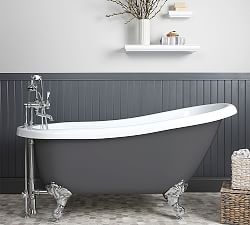 Cerrillos 67&quot; Clawfoot Painted Bathtub