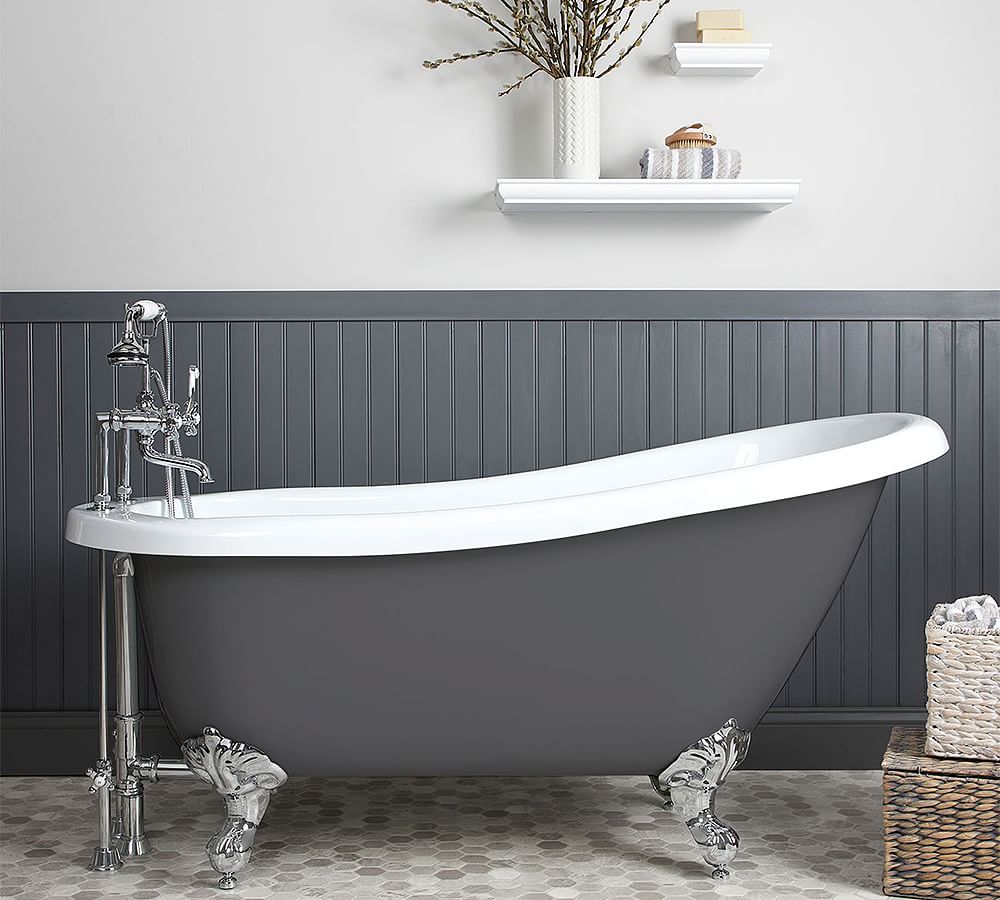 Cerrillos 67&quot; Clawfoot Painted Bathtub