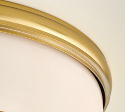 Everett Milk Glass Flush Mount (17&quot;)