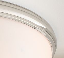 Everett Milk Glass Flush Mount (17&quot;)