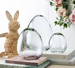 Recycled Hammered Glass Eggs