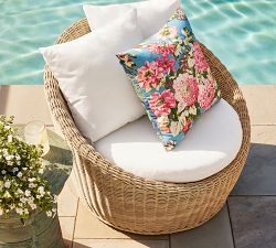 Huntington Wicker Swivel Papasan Outdoor Lounge Chair