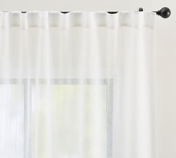 Emery Linen PinStriped Sheer Curtain