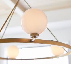 Harlow Milk Glass Round Chandelier (44&quot;)