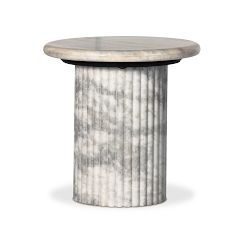 Dusky Round Marble End Table (20&quot;)