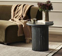 Dusky Round Marble End Table (20&quot;)