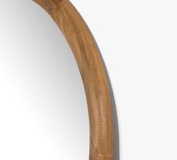 Charley Smoked Acacia Arch Mirror