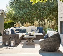 Classic Striped Handwoven Outdoor Lumbar Pillow