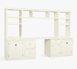 Logan Office Suite with Cabinet Doors &amp; Bridge
