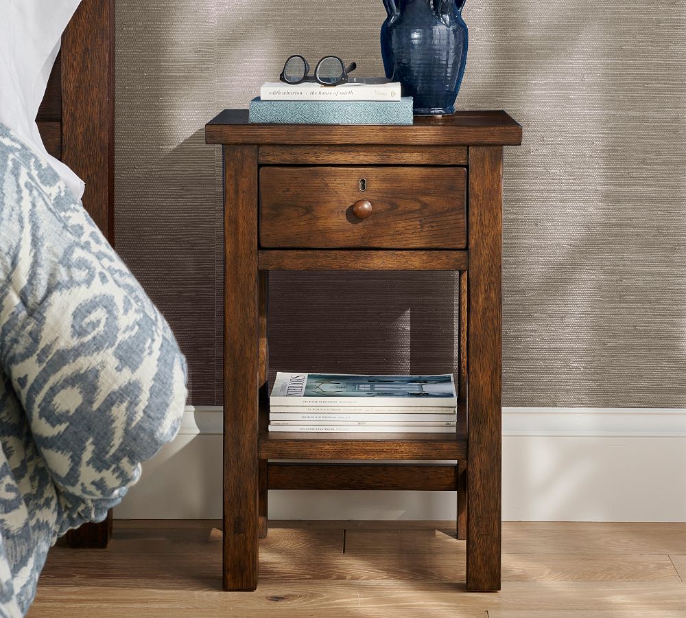 Farmhouse Mini Nightstand (18") - Rustic Bedroom Decor
