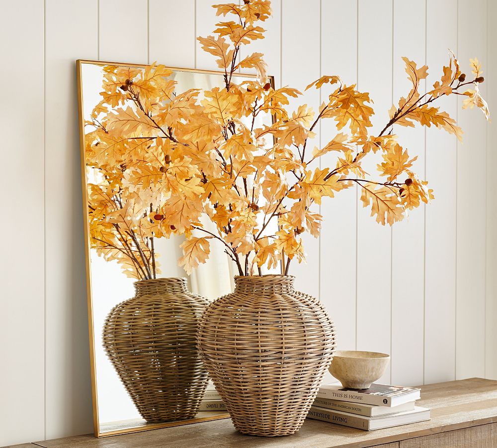 Faux Golden Oak Branch With Acorns