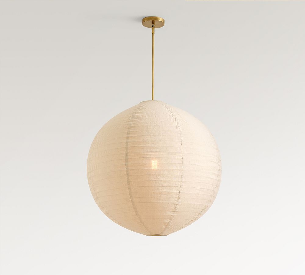 Flax Linen Globe Pendant (30&quot;)