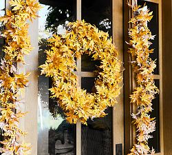 Handcrafted Lit Aspen Wreath &amp; Garland