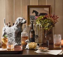 Figural Hound 4-Piece Bar Tool Set