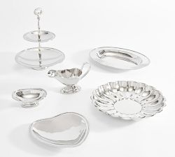 Heritage Silver Heart Platters - Set of 2