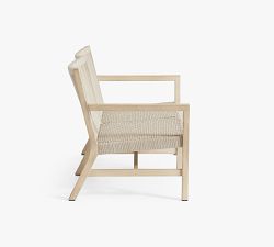 Indio Coastal Mahogany &amp; Rope Outdoor Loveseat (52&quot;)