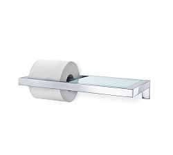 Slim Wall Mounted Toilet Paper Holder with Glass Shelf