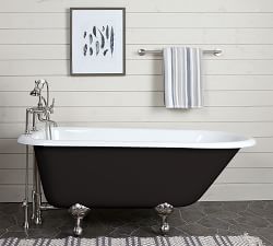 Salavina  60&quot; Clawfoot Painted Bathtub